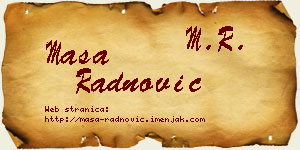 Maša Radnović vizit kartica